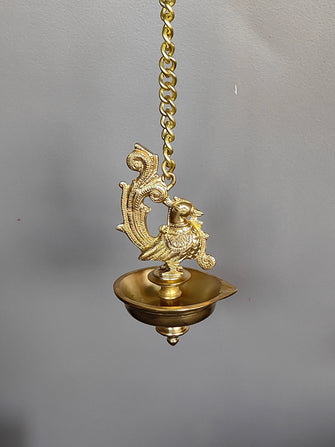 Thar Arts And Furniture - Brass Parrot Design Diya