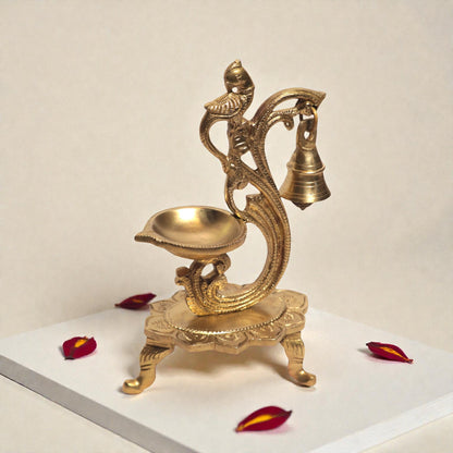 Brass Deepam – Traditional Pooja Lamp for Home Temple