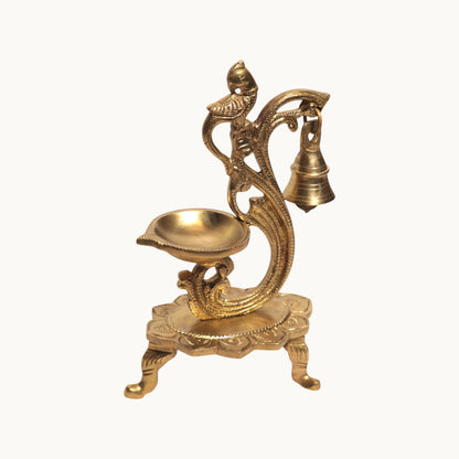 Brass Deepam – Traditional Pooja Lamp for Home Temple