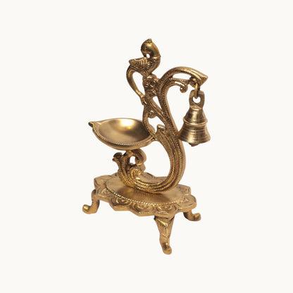Brass Deepam – Traditional Pooja Lamp for Home Temple