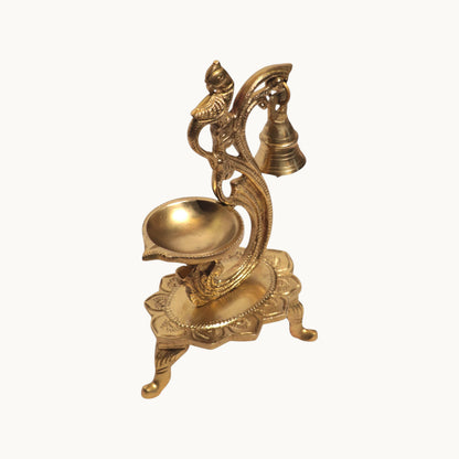 Brass Deepam – Traditional Pooja Lamp for Home Temple