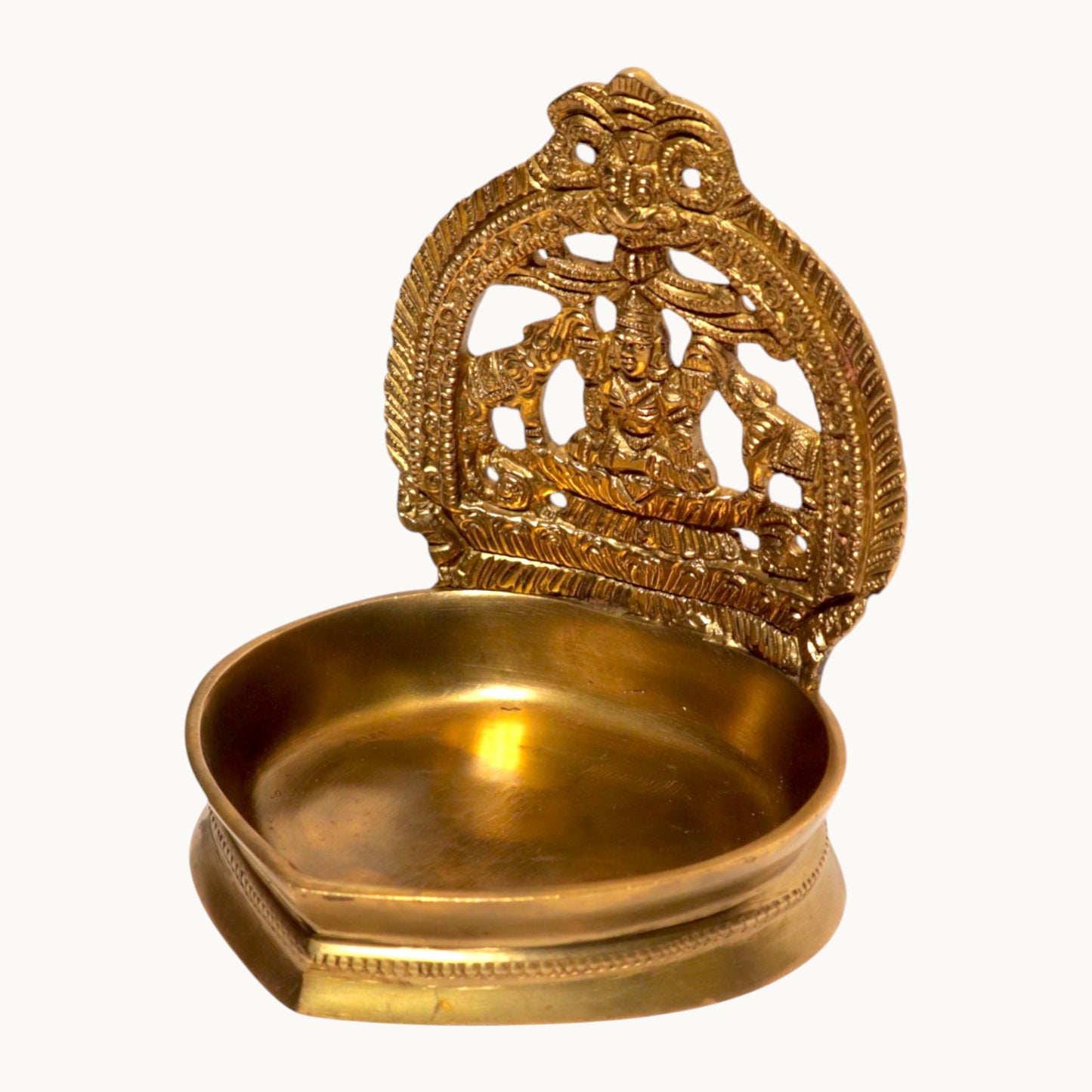 Thar Arts And Furniture - Brass Gaja Lakshmi Diya