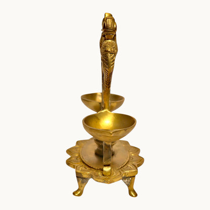 Thar Arts And Furniture - Brass Hanging Twin Bird Lamp