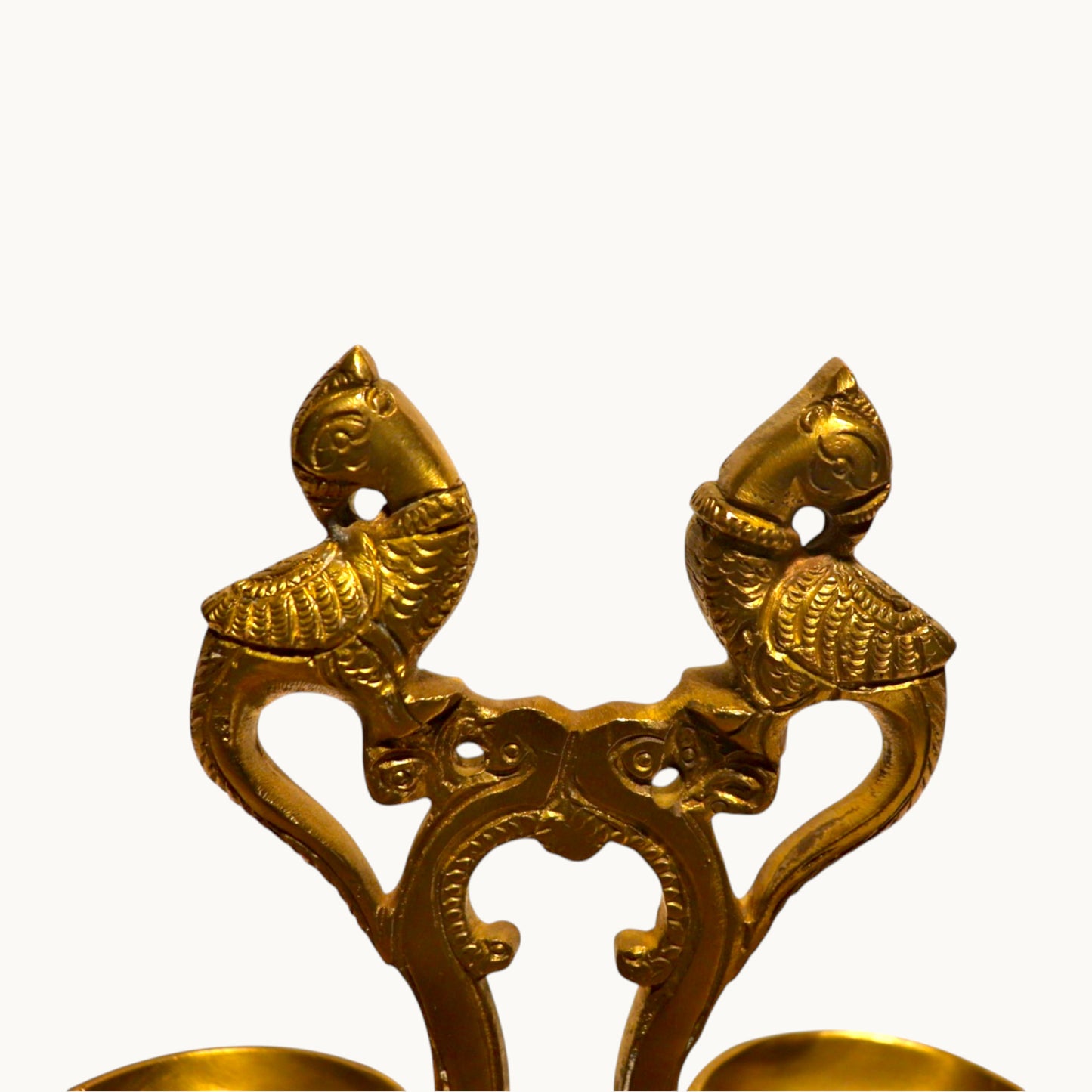 Thar Arts And Furniture - Brass Hanging Twin Bird Lamp
