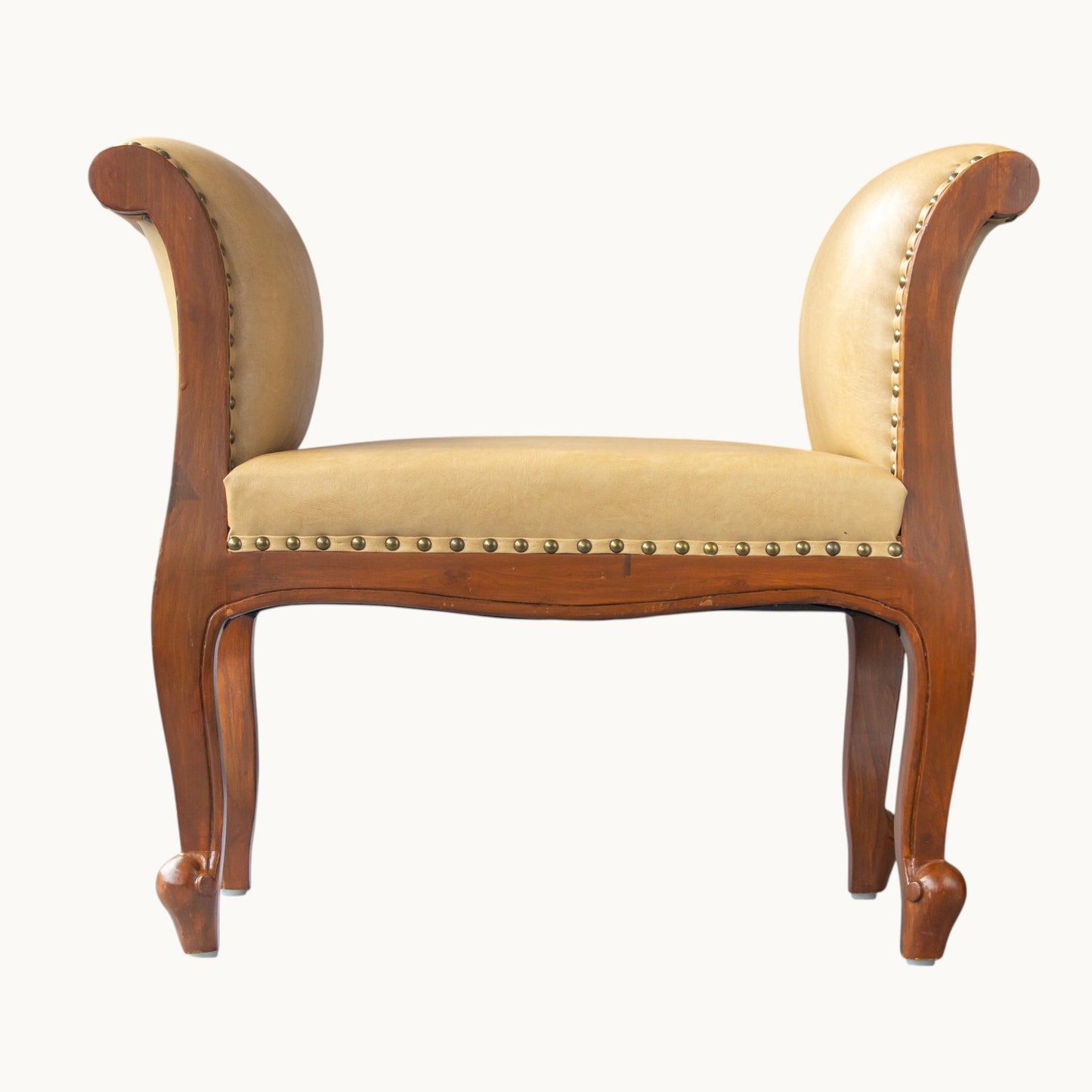 Thar Arts And Furniture - Teakwood Rectangular Shaped Carved Wooden Bench
