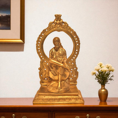 Thar Arts And Furniture - Brass Saibaba Statue