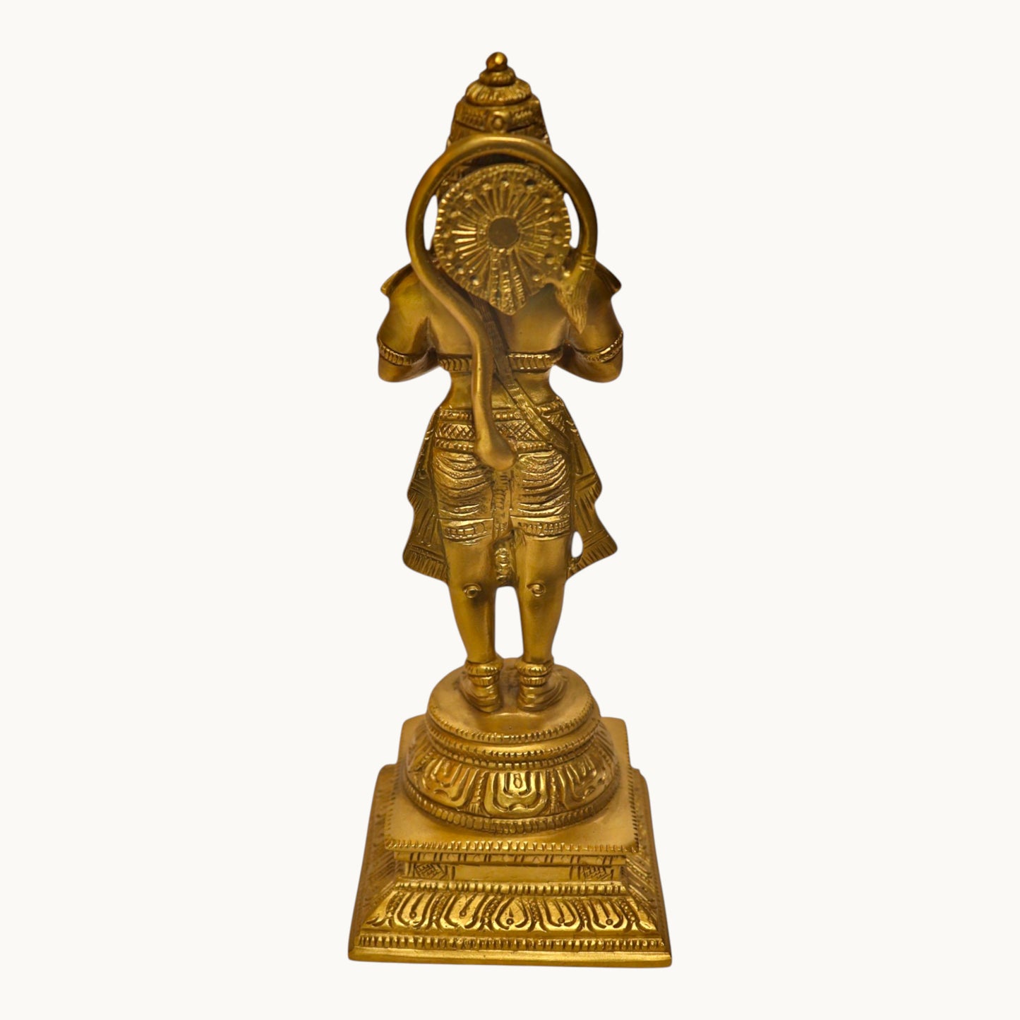 Thar Arts And Furniture - Handcrafted Brass Hanuman Idol | Standing Murti for Pooja Room & Spiritual Décor