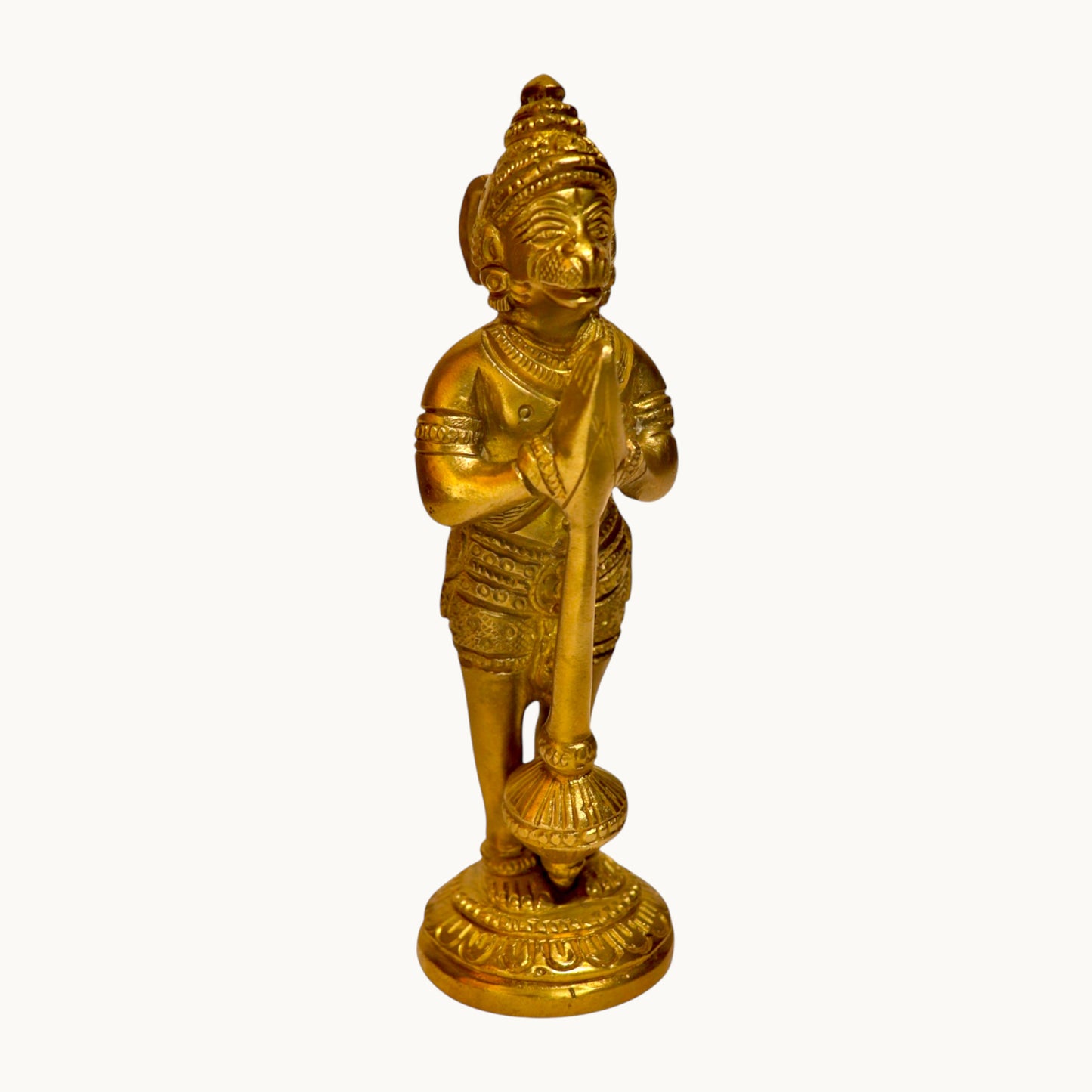 Thar Arts And Furniture - Brass Hanuman Idol | Small Standing Statue for Pooja Room, Temple & Home Décor