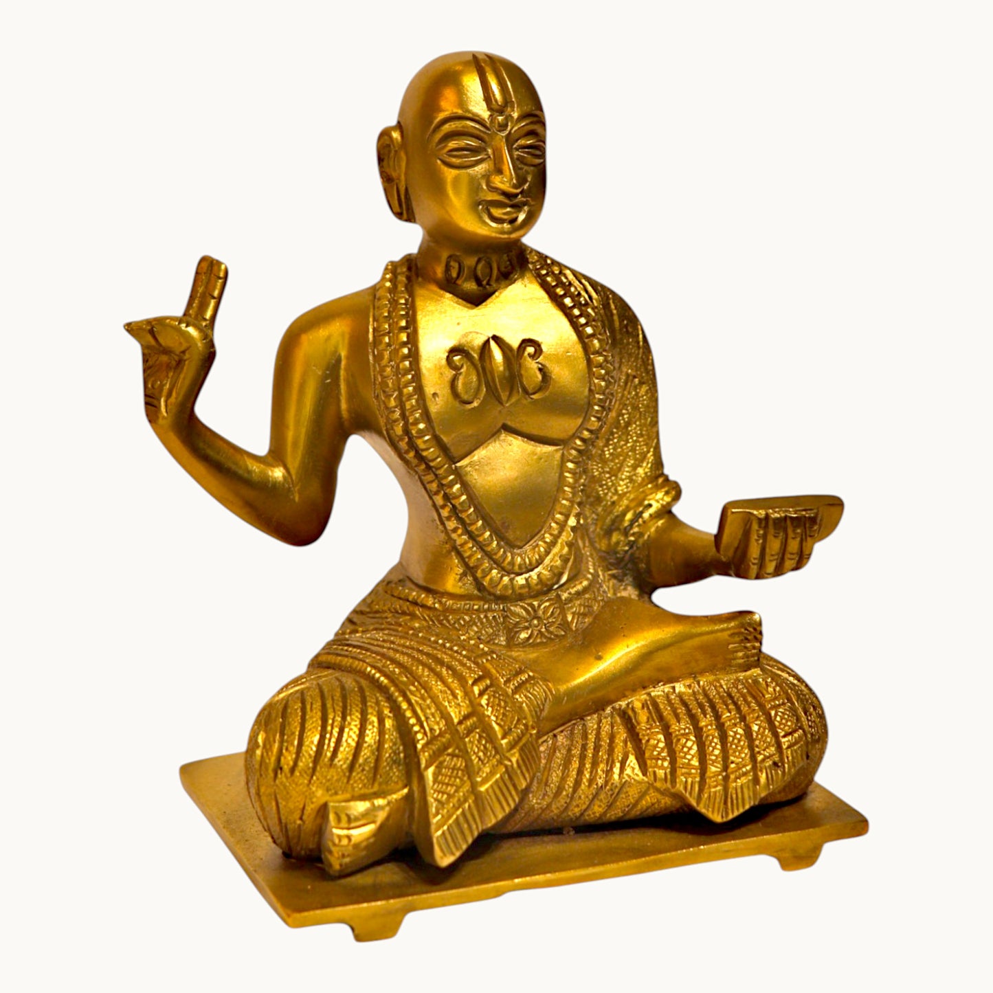 Thar Arts And Furniture - Madhvacharya Brass Idol