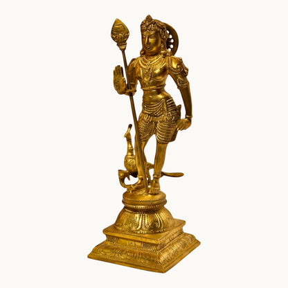 Thar Arts and Furniture- Brass Murgan / Kartikey Brass Idol