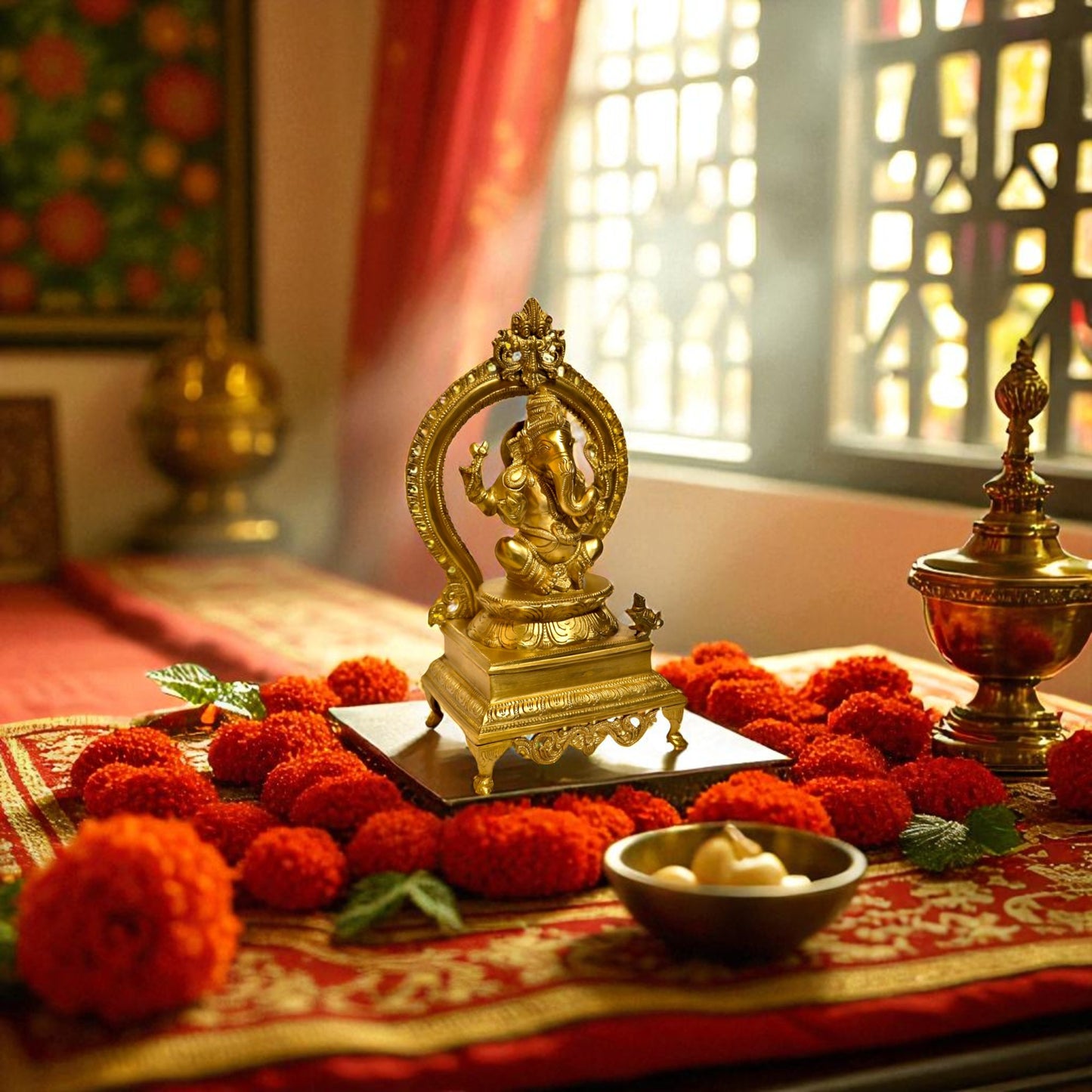 Thar Arts And Furniture - Brass Ganesha with Arch