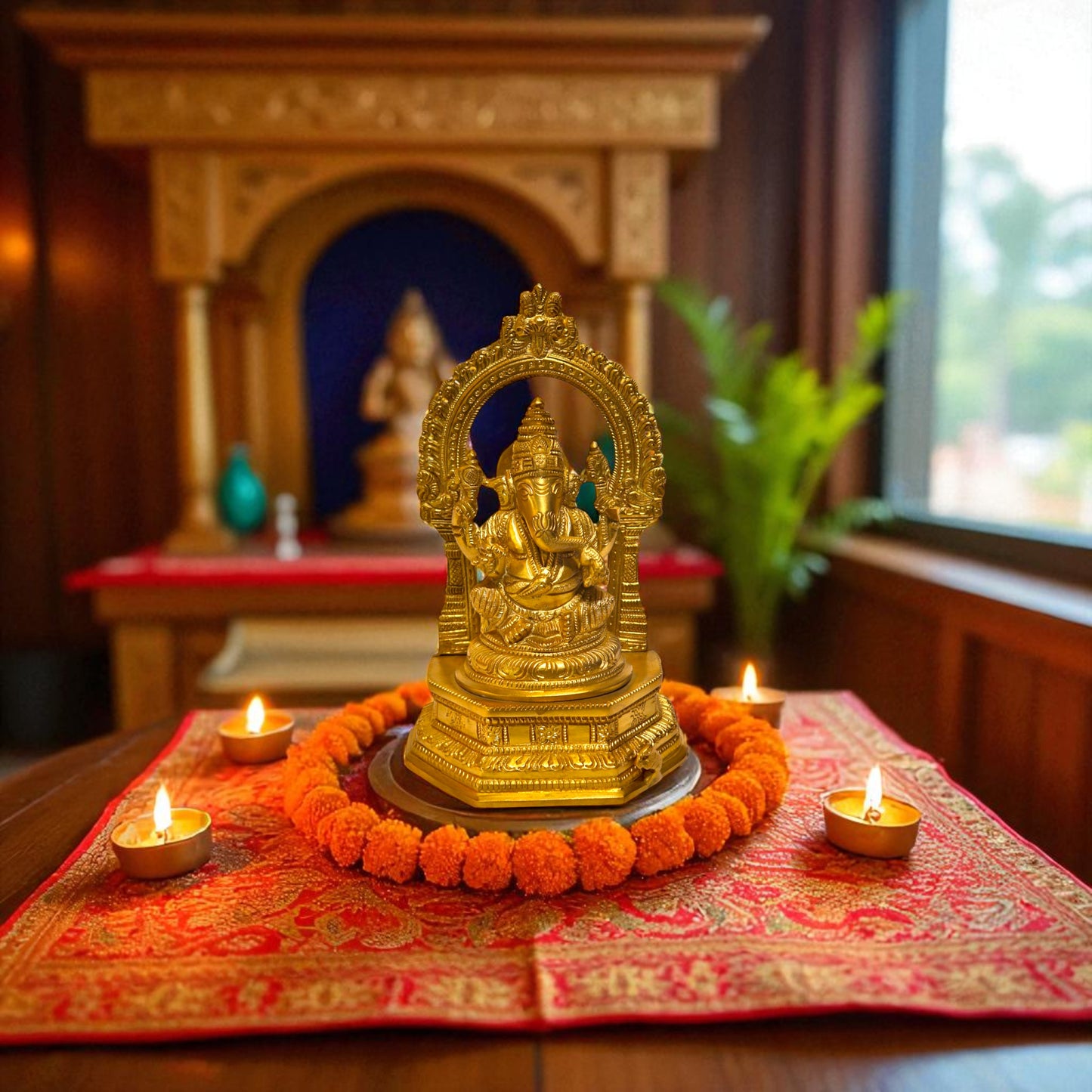 Thar Arts and furniture- Ganesha with Prabhawali idol