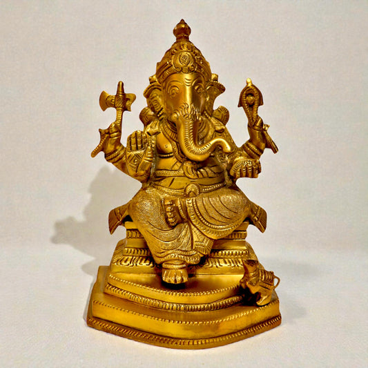 Brass Ganesha Statue – Lord Ganesha Idol | Thar Arts & Furniture