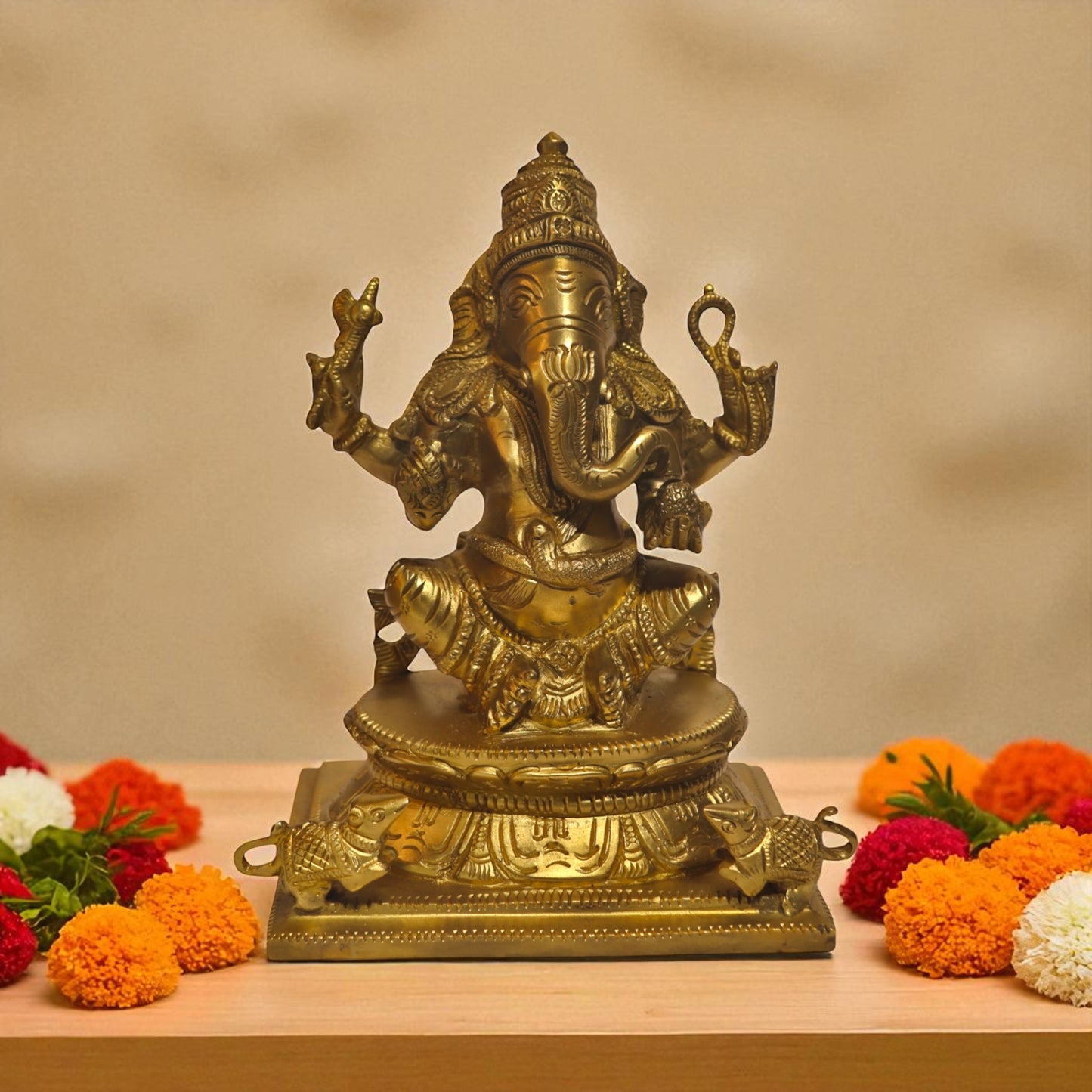 Thar Arts And Furniture - Brass Lord Ganesha Idol