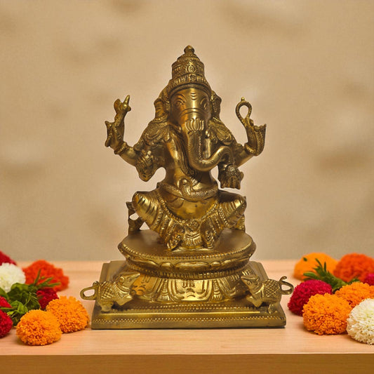 Thar Arts And Furniture - Brass Lord Ganesha Idol