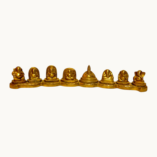 Thar Arts And Furniture - Brass Ashata Ganehsa Idols
