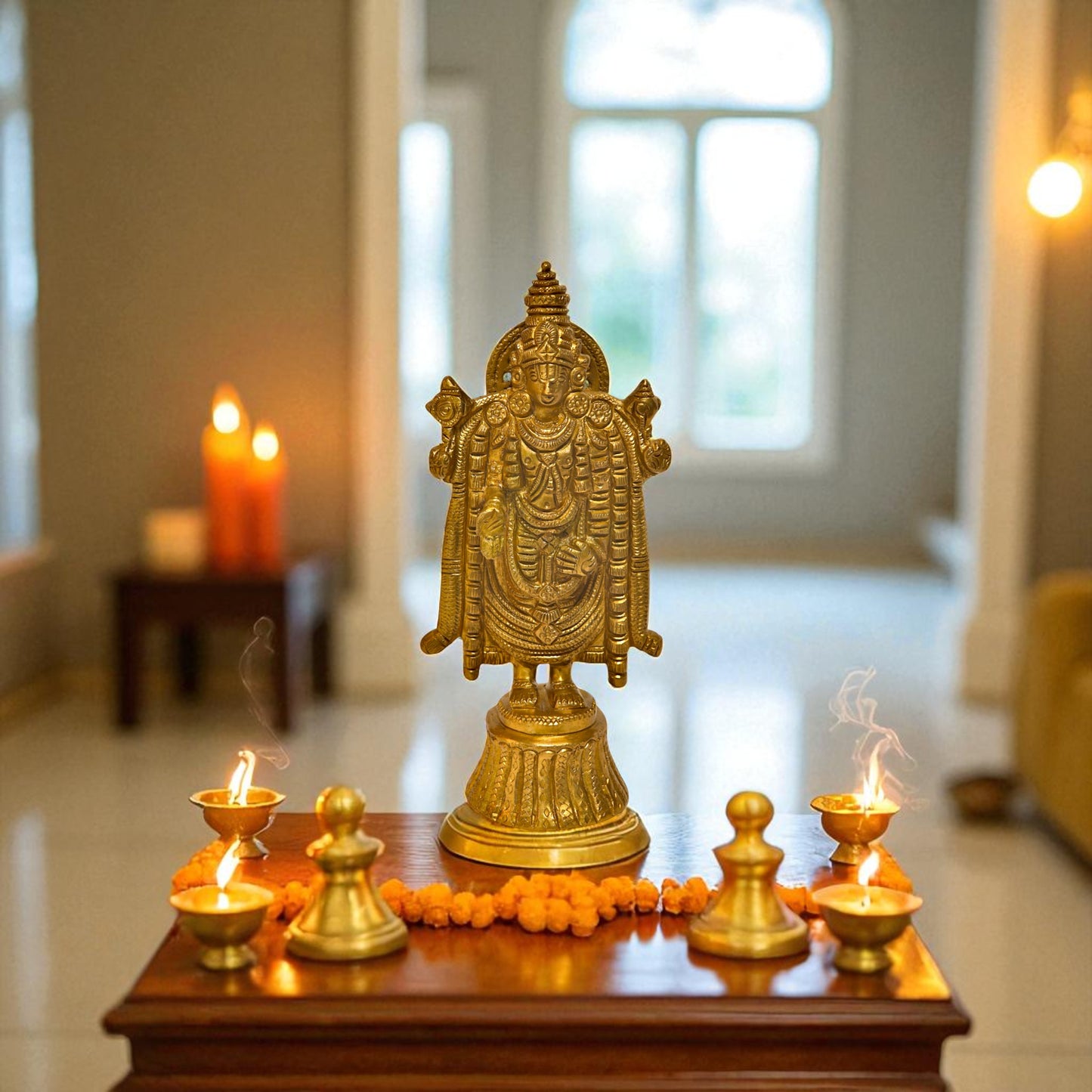 Thar Arts And Furniture - Brass Lord Venkateshwara Statue