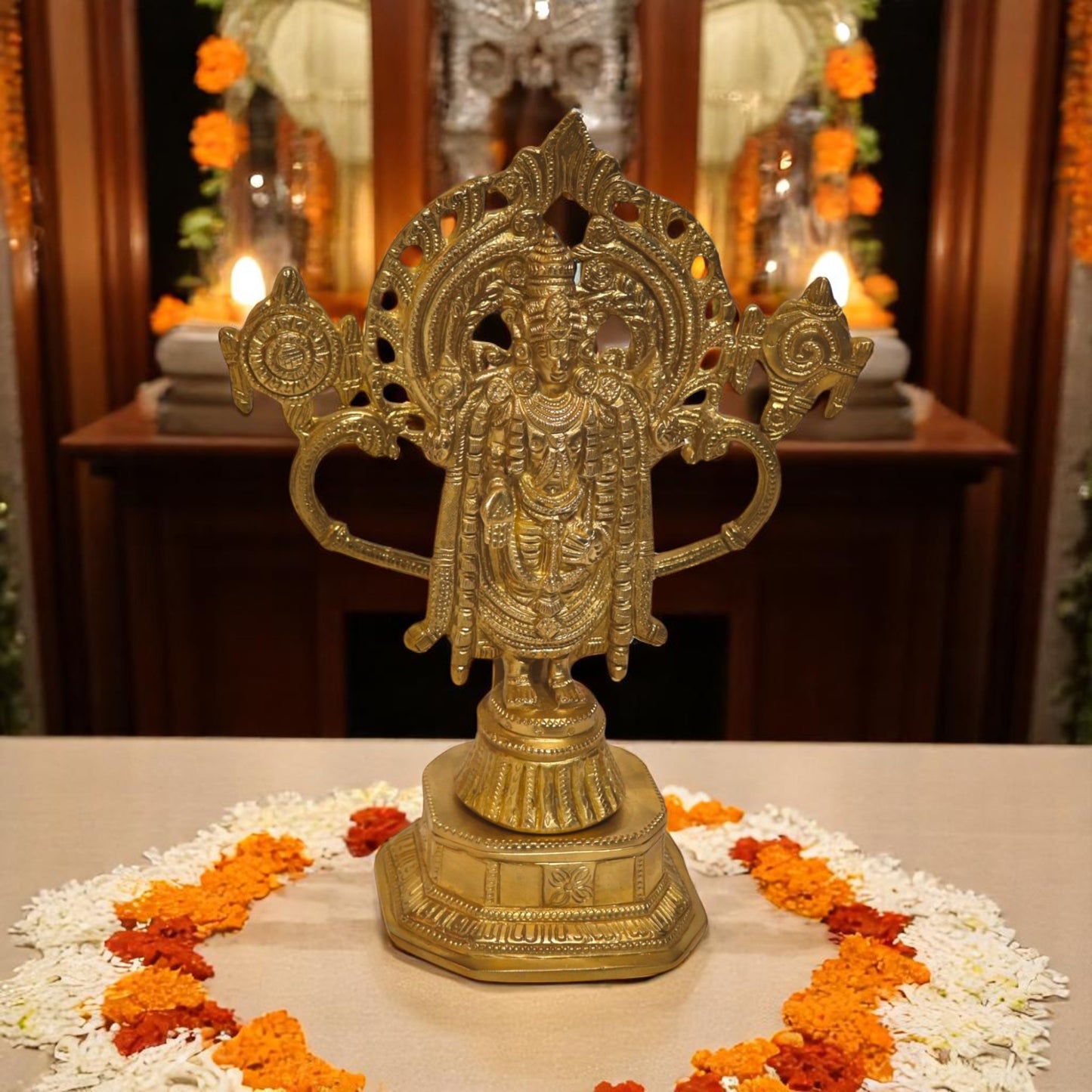 Thar Arts And Furniture - Brass Lord Venkateshwara Statue