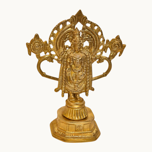 Thar Arts And Furniture - Brass Lord Venkateshwara Statue