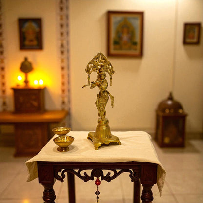 Thar Arts And Furniture - Brass Arch Krishna with Flute