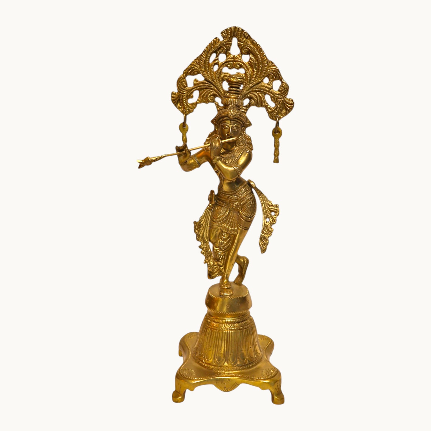 Thar Arts And Furniture - Brass Arch Krishna with Flute