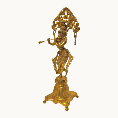 Thar Arts And Furniture - Brass Arch Krishna with Flute