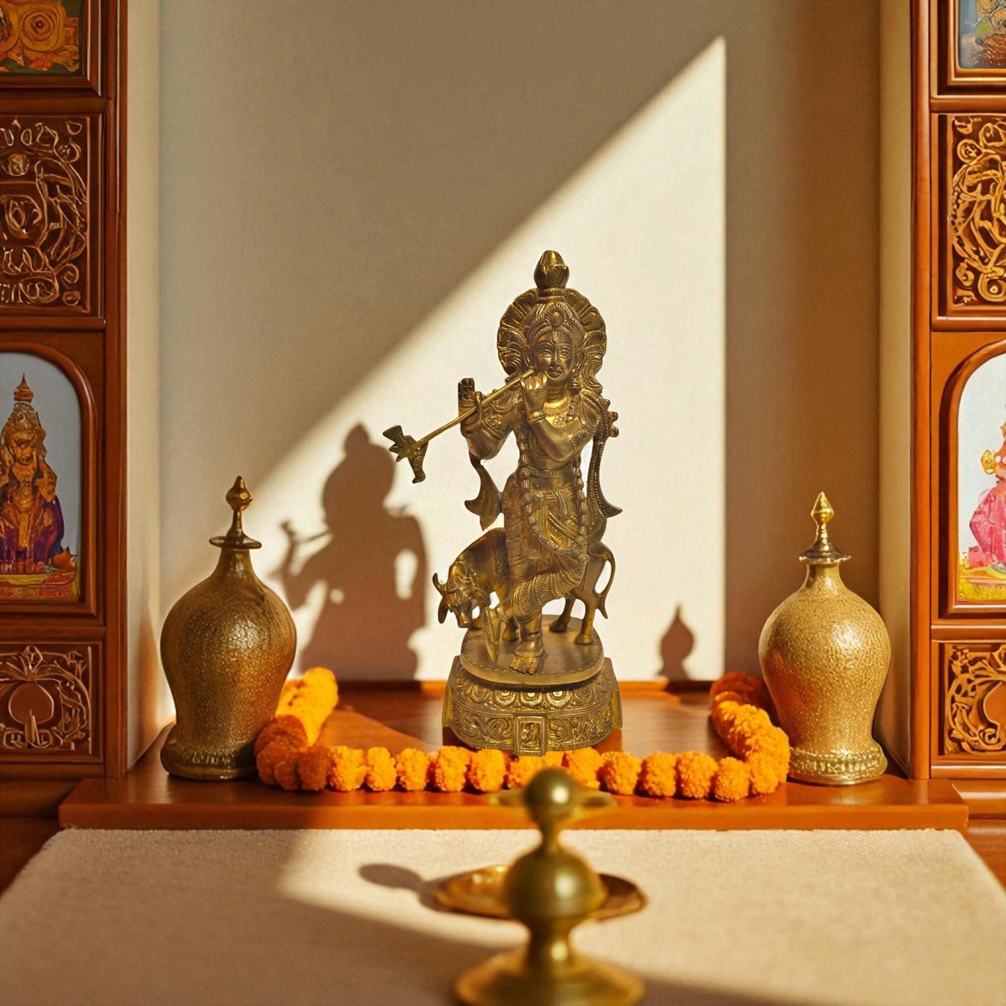 Thar Arts and Furniture - Krishna with cow