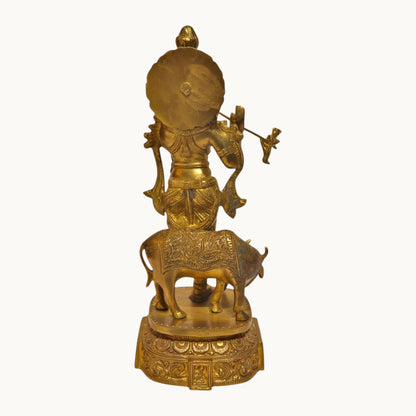 Thar Arts and Furniture - Krishna with cow