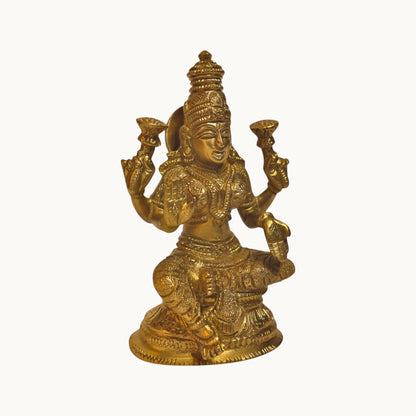 Thar Arts And Furniture - Laxmi Brass Idol for Pooja Room