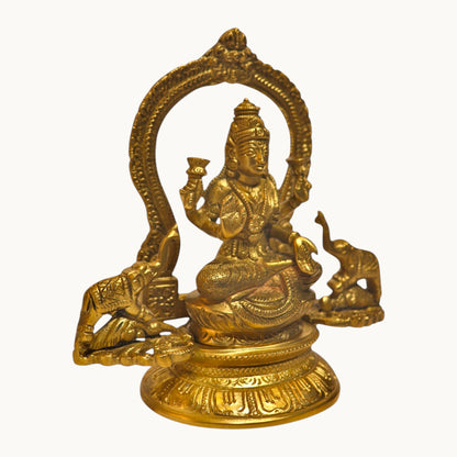 Thar Arts And Furniture - Lakshmi with Elephant Idols