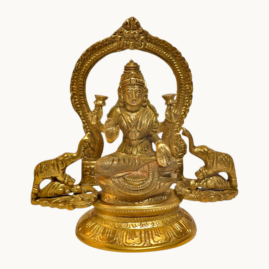 Thar Arts And Furniture - Lakshmi with Elephant Idols