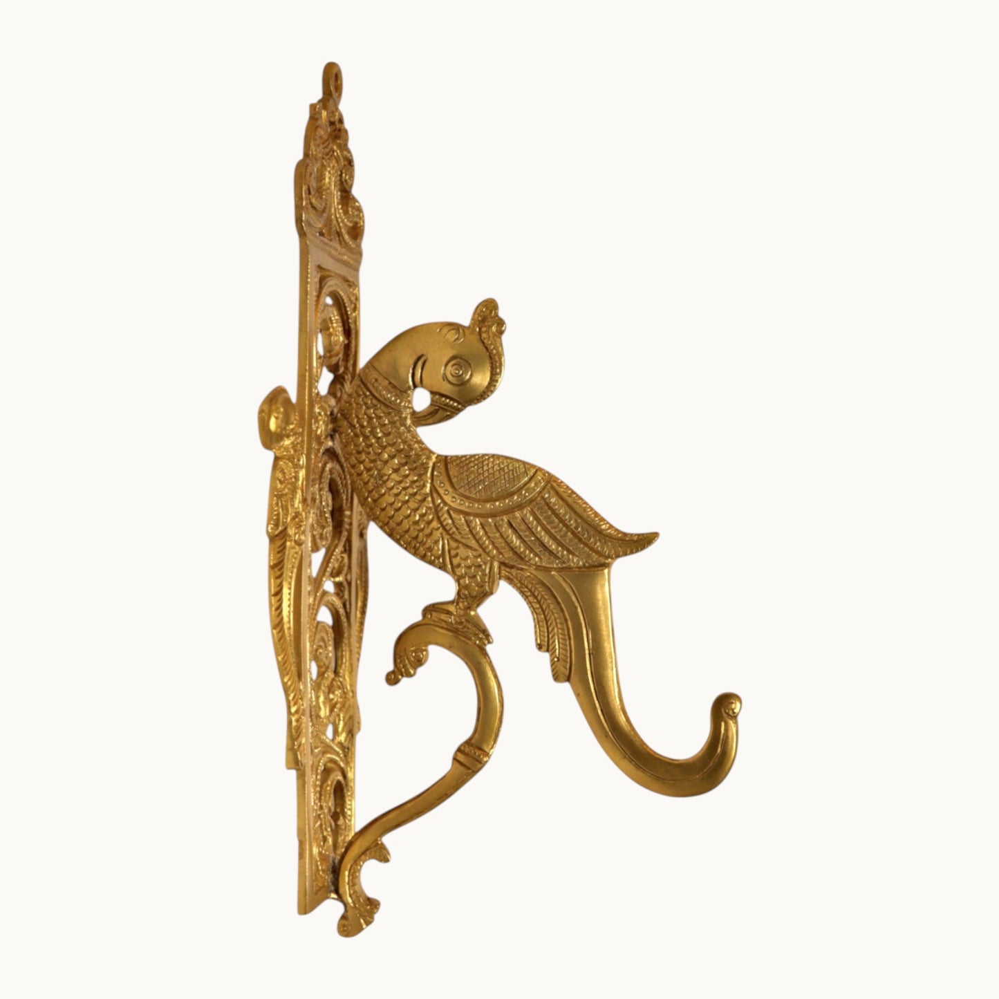 Thar Arts And Furniture -Brass Wall Hanging Parrot Bracket