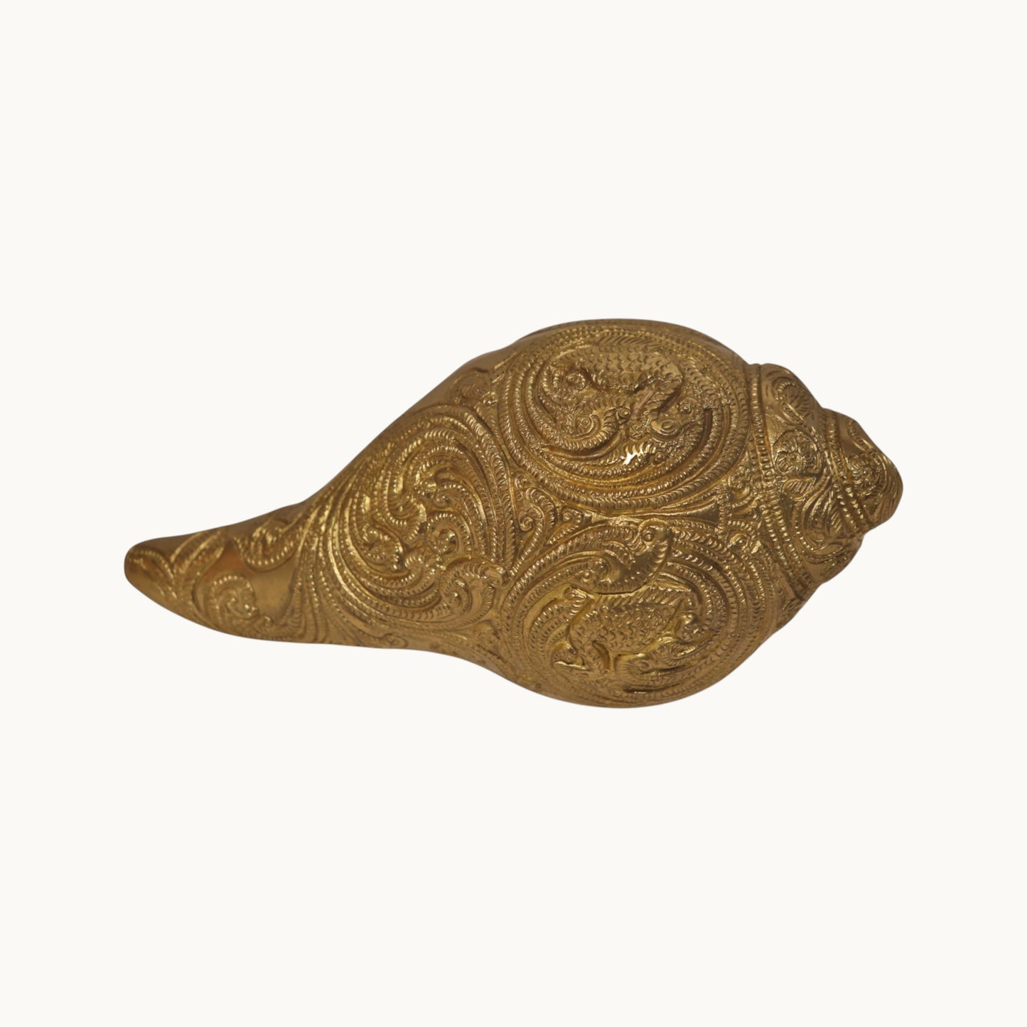 Thar Arts And Furniture - Brass Shankh with Vishnu /Conch