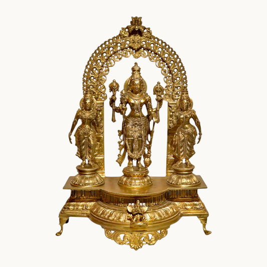 Thar Arts And Furniture - Bronze Vishnu family Statue