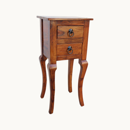 Thar Arts And Furniture -Solid Sheesham Wood Side Table / stool with storage