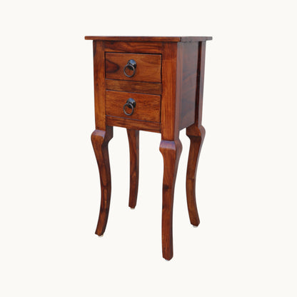Thar Arts And Furniture -Solid Sheesham Wood Side Table / stool with storage