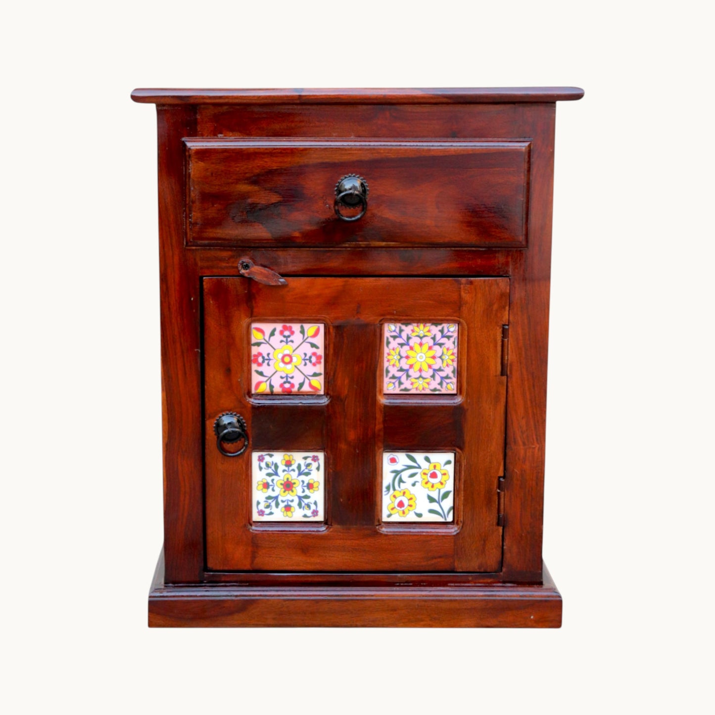 Thar Arts And Furniture - Sheesham Wood Tiles Bedside