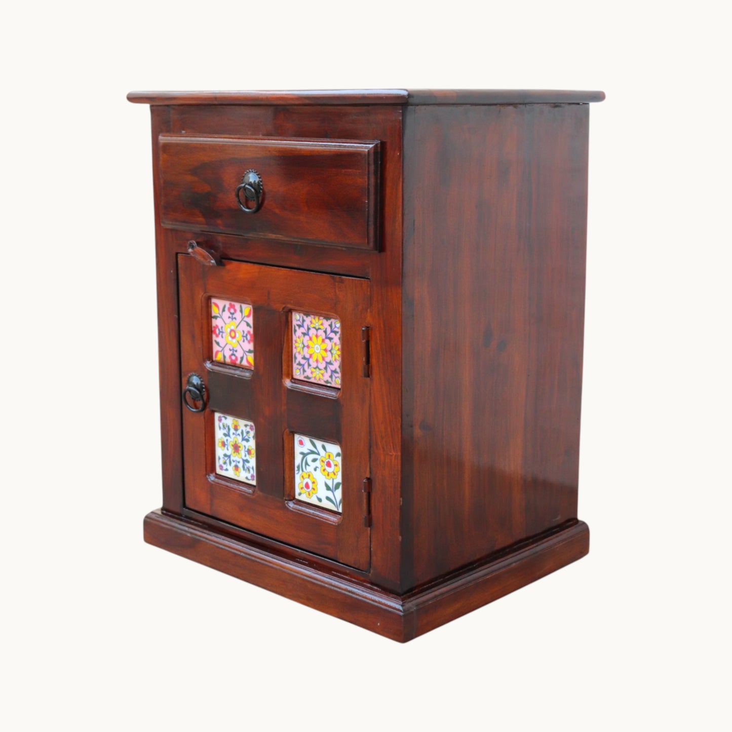 Thar Arts And Furniture - Sheesham Wood Tiles Bedside