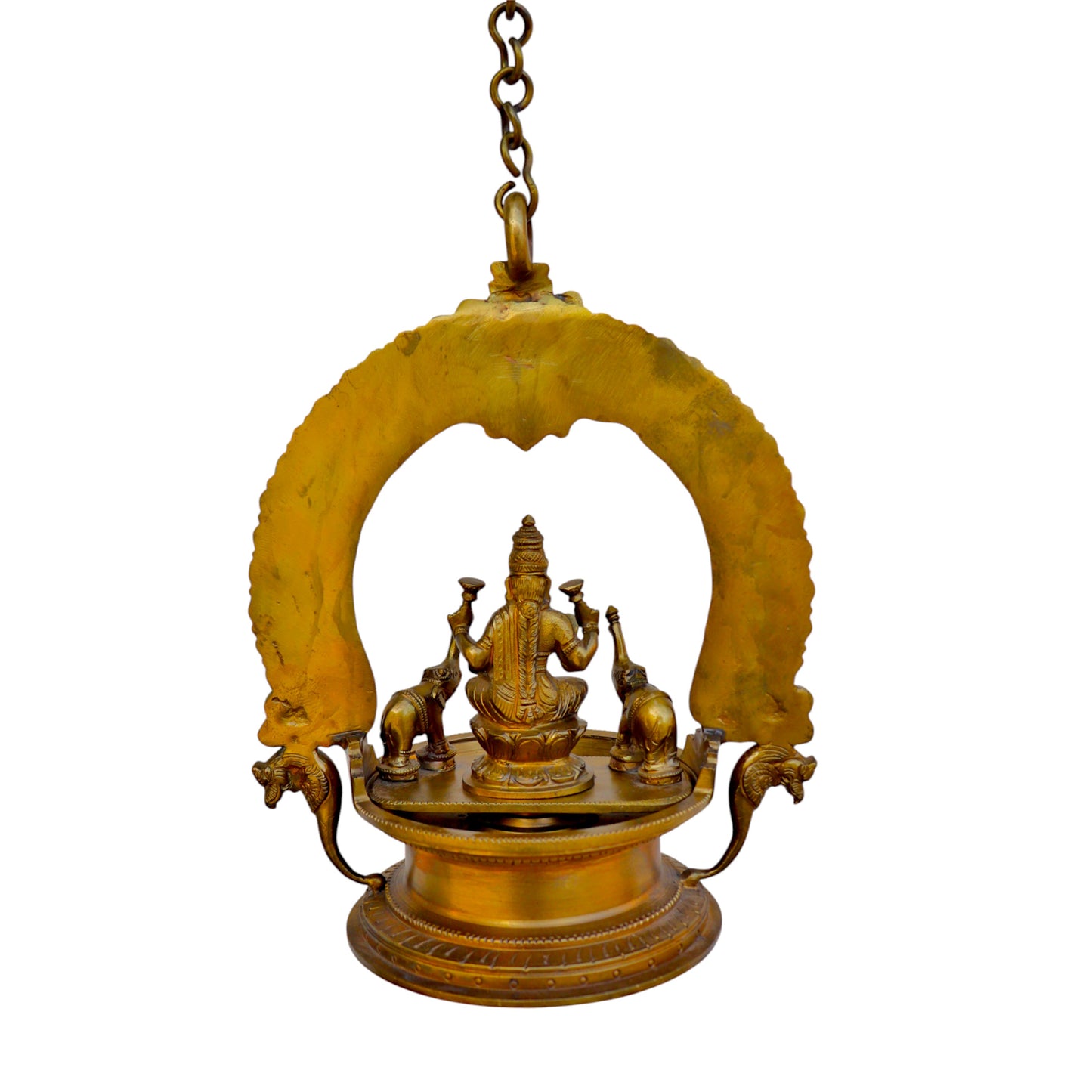 Bronze Gajalakshmi Hanging Lamp – Traditional Spiritual Hanging Diya | Thar Arts & Furniture