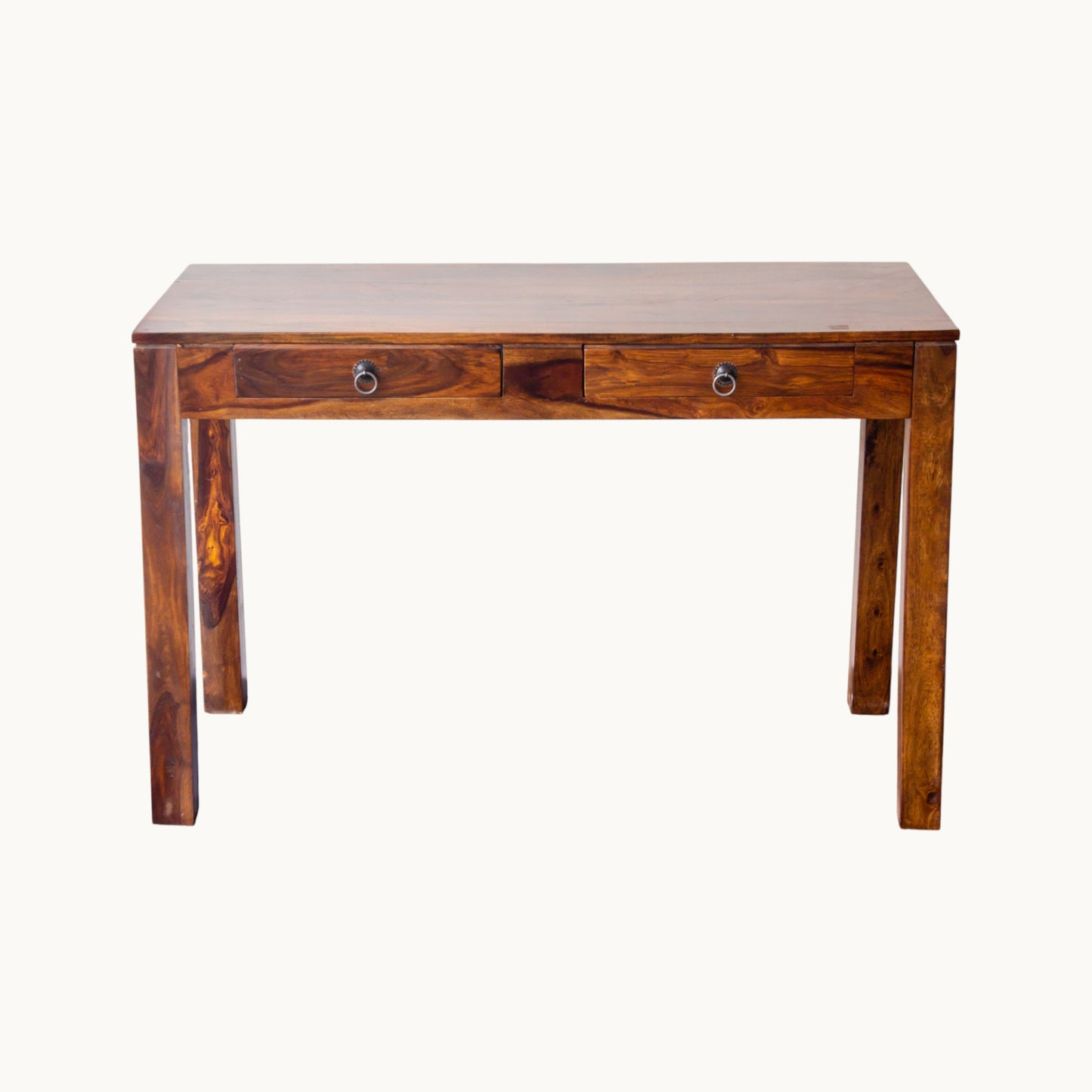 Thar Arts And Furniture - Solid Sheesham Wood Writing Table with 2 storage drawer