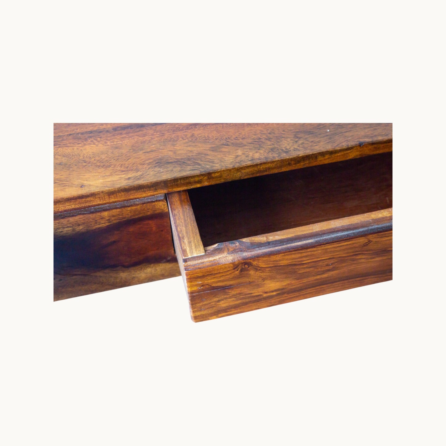 Thar Arts And Furniture - Solid Sheesham Wood Writing Table with 2 storage drawer