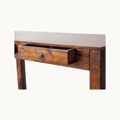 Thar Arts And Furniture - Solid Sheesham Wood Writing Table with 2 storage drawer