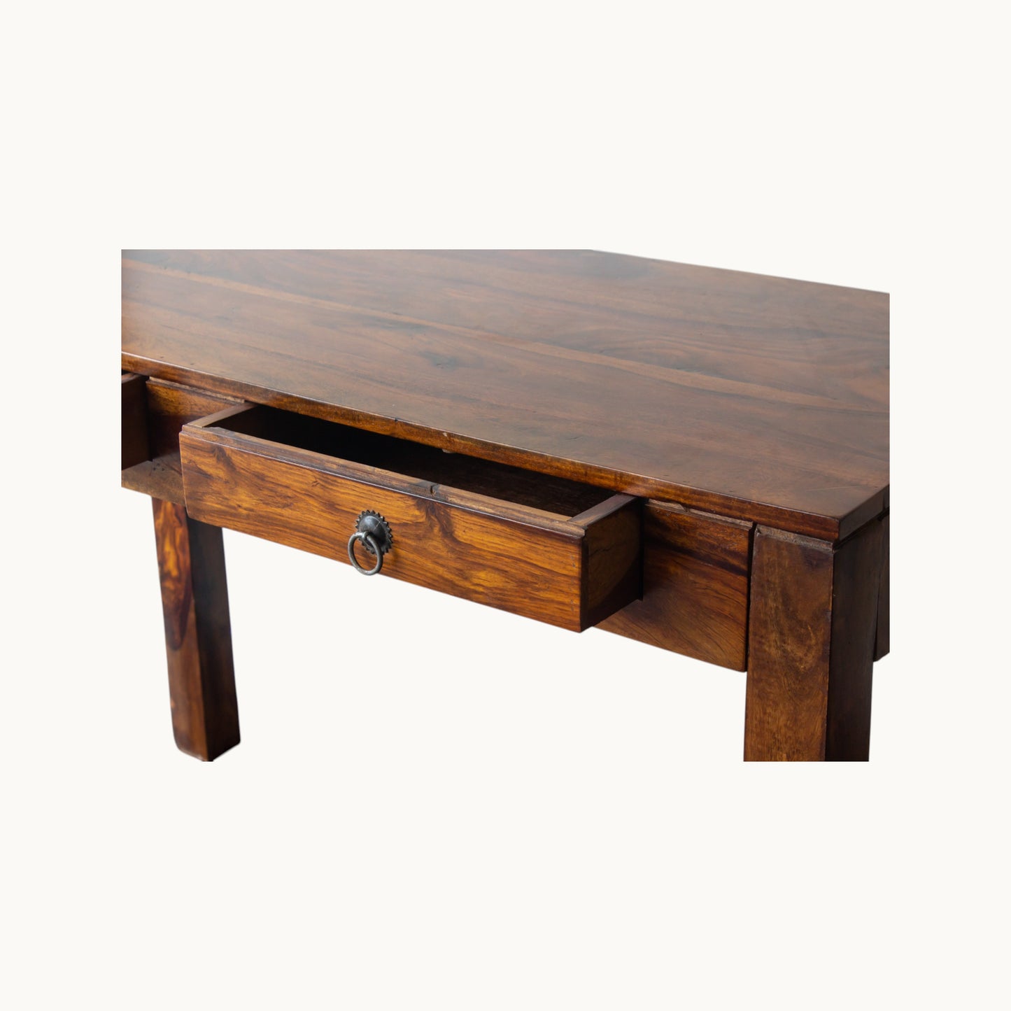 Thar Arts And Furniture - Solid Sheesham Wood Writing Table with 2 storage drawer