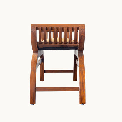 Thar Arts And Furniture - Teak Wood two seater bench with cushion