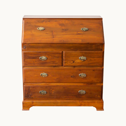Thar Arts And Furniture - Solid Teak Wood Foldable Writing / Study Table with Storage Drawers