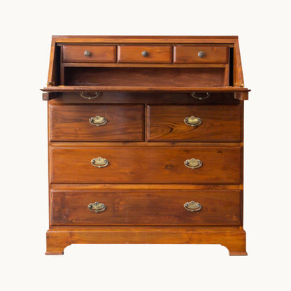 Thar Arts And Furniture - Solid Teak Wood Foldable Writing / Study Table with Storage Drawers