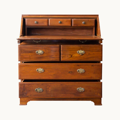 Thar Arts And Furniture - Solid Teak Wood Foldable Writing / Study Table with Storage Drawers