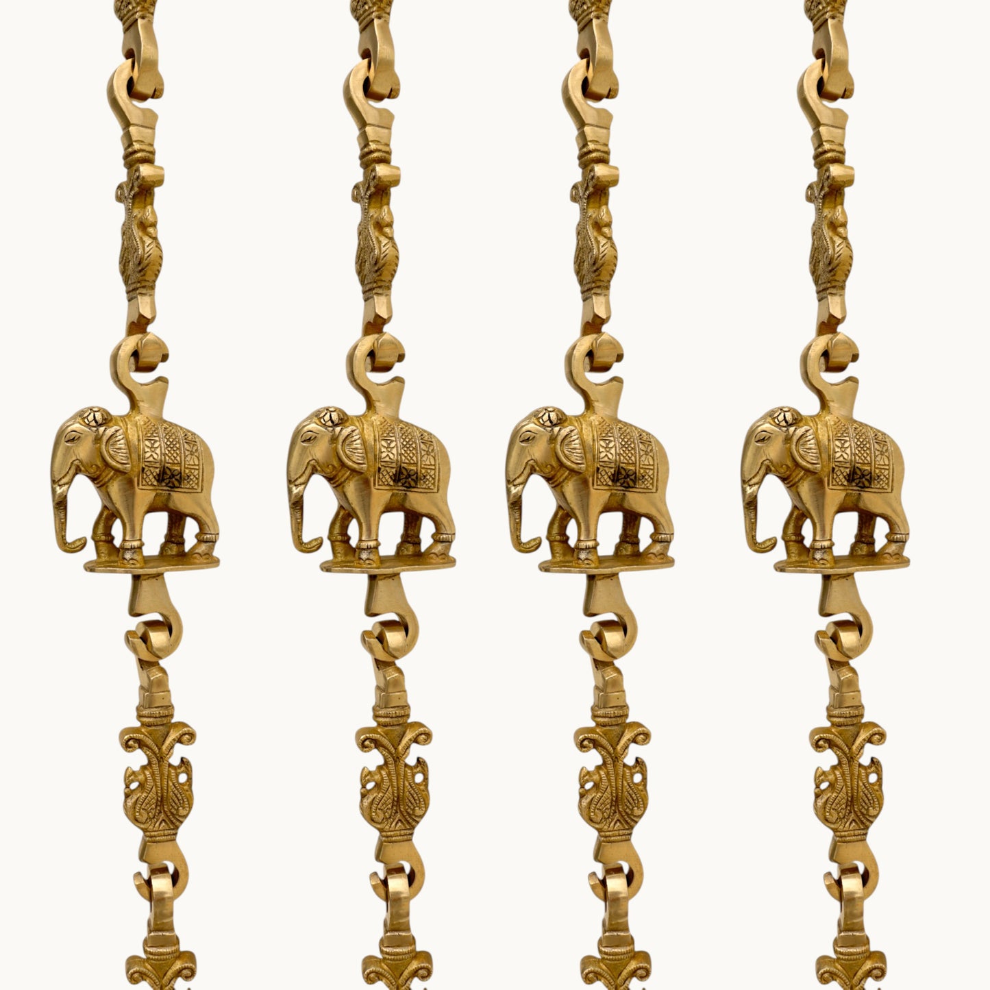 Thar Arts And Furniture - Swing Chain Double Peacock With Elephant
