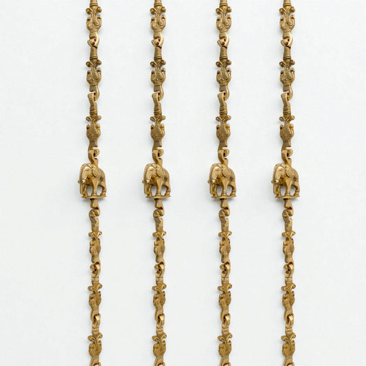 Thar Arts And Furniture - Swing Chain Double Peacock With Elephant