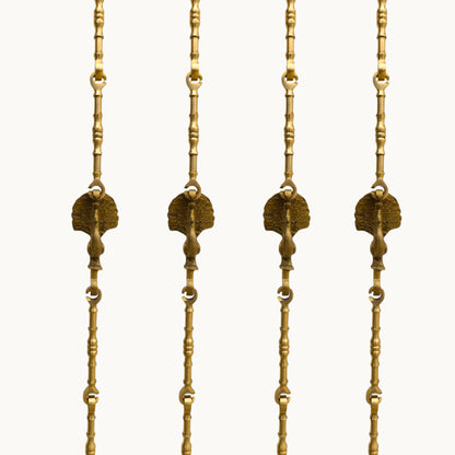 Thar Arts And Furniture - Swing Chain 8" Spindle Link Design With Peacock